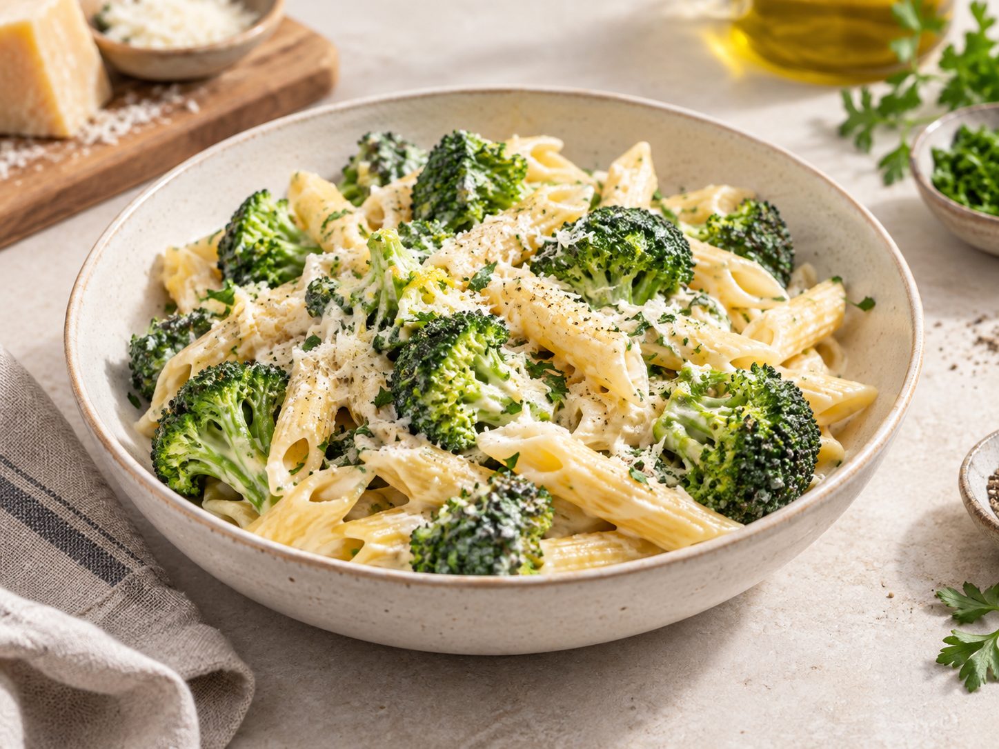 Broccoli and lemon pasta